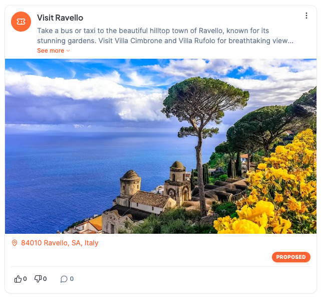 Scenic view of Ravello, Italy from a Bonder trip timeline
