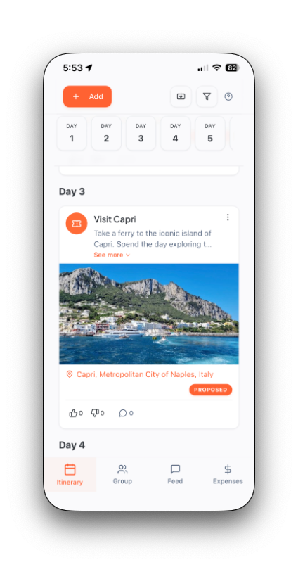 Scenic coastal view from the Bonder mobile app