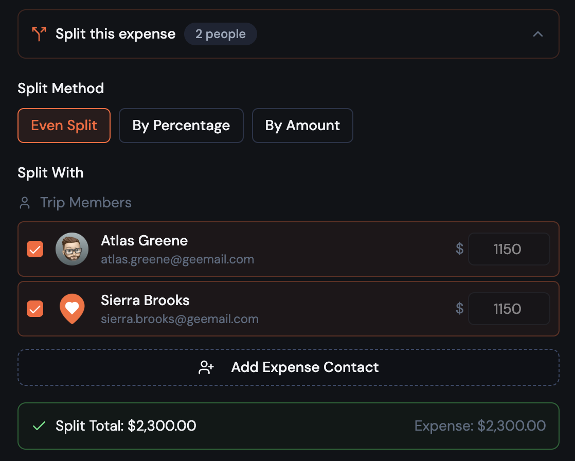 How Bonder Handles Group Trip Expenses